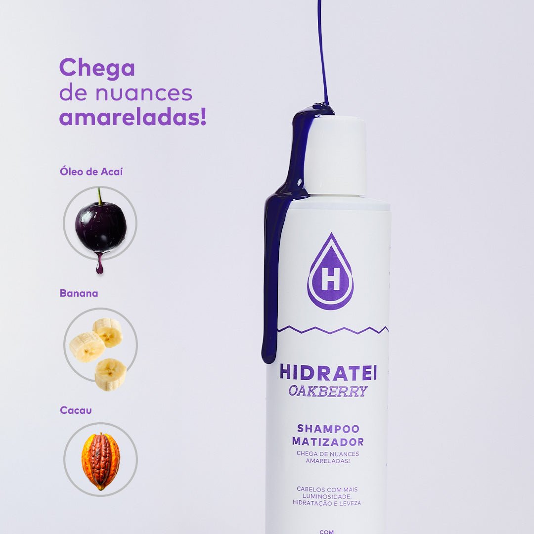 Kit Shampoo Matizador + Creme + Condicionador OAKBERRY